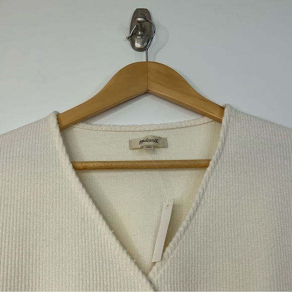 Madewell Ottoman Knit Wrap Top in Cream Color. Size XXS. (NWT). - Picture 3 of 6